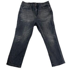JUDY BLUE Skinny Fit Capri Jeans Charcoal/Black‎ Mid Rise Jeans Denim Size 11/30